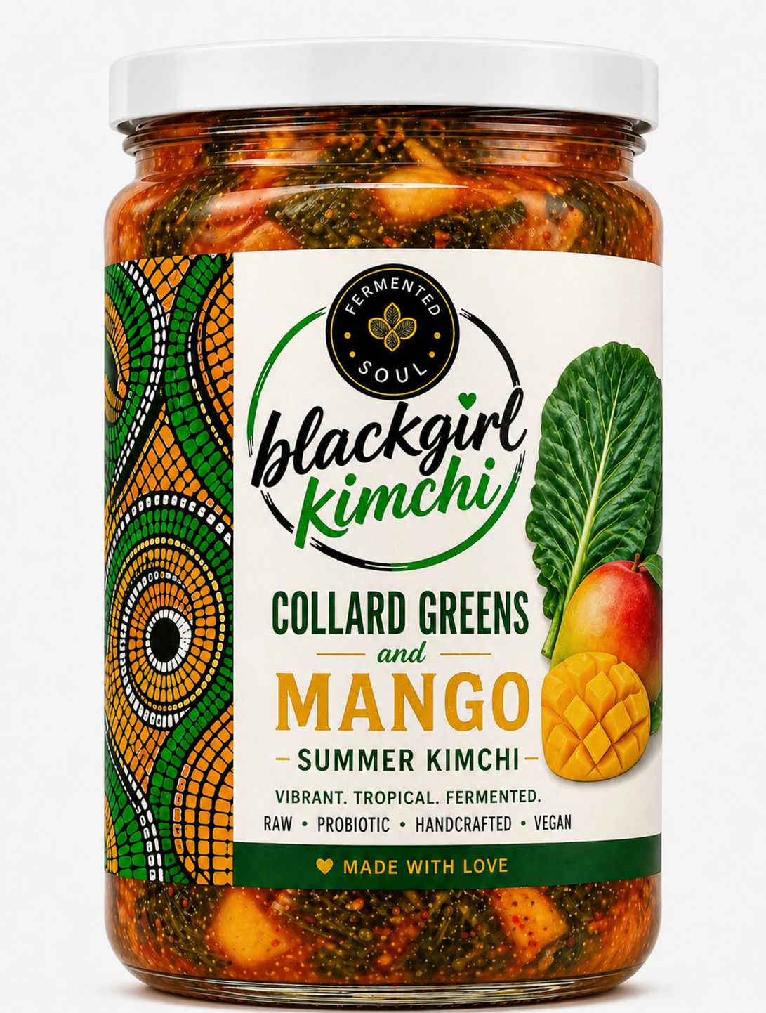 Collard Greens & Mango Kimchi